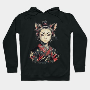 cat race samurai japan Hoodie